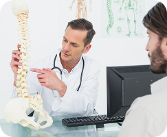 Chiropractor performing adjustment